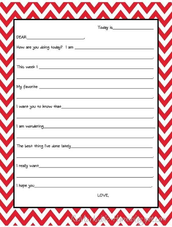 letter writing template for students