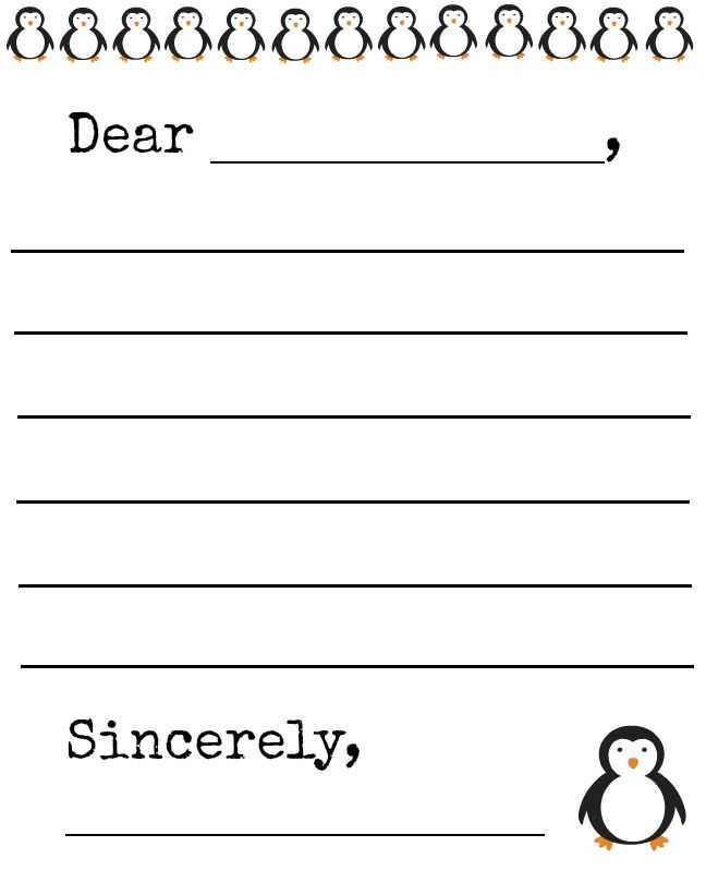 letter writing template free