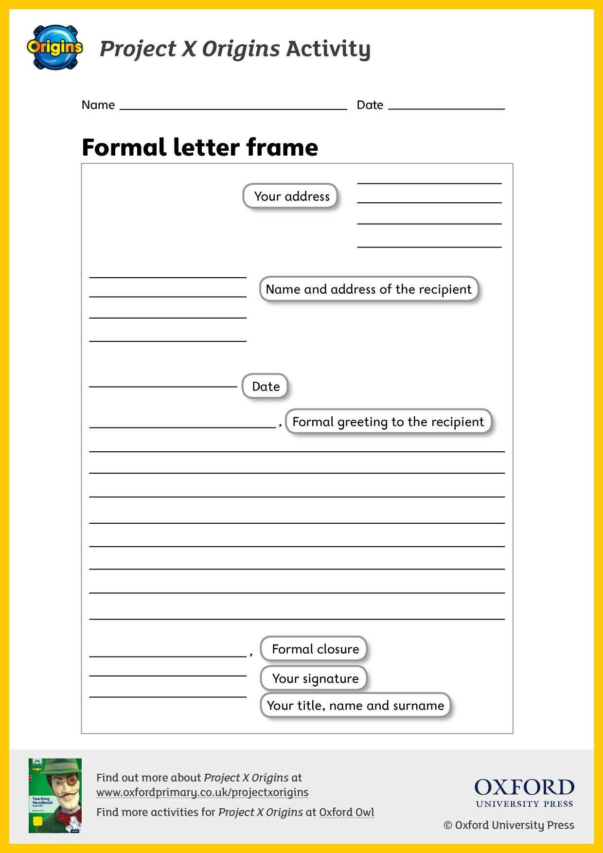 letter writing template ks2