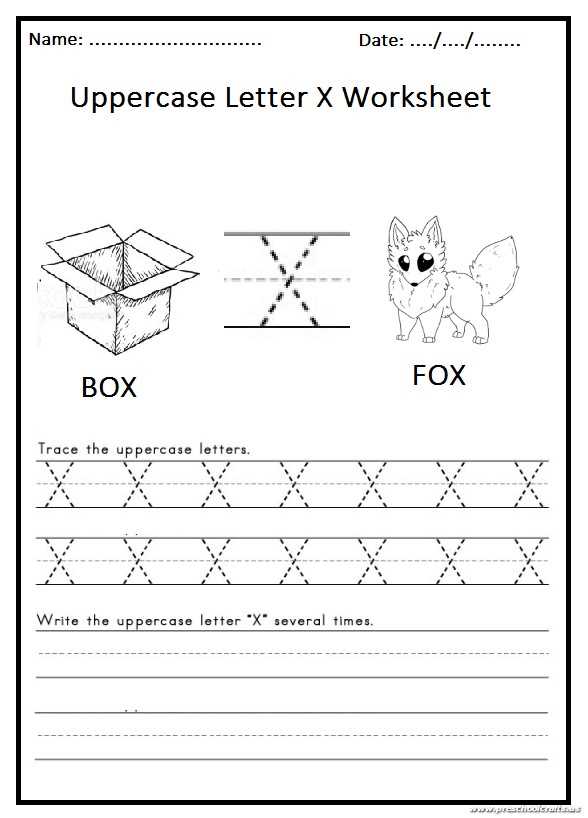 letter x template for preschool