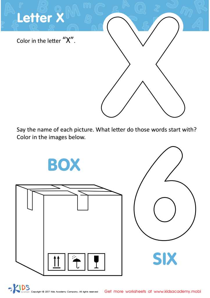 letter x template printable