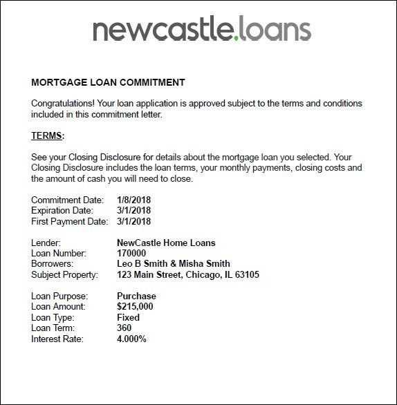 loan approval letter template