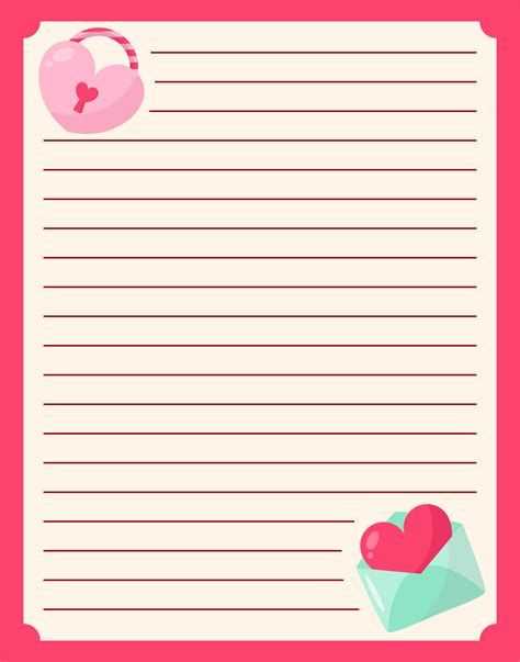 love letter paper template