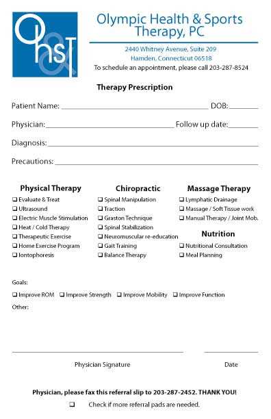 massage therapy referral letter template