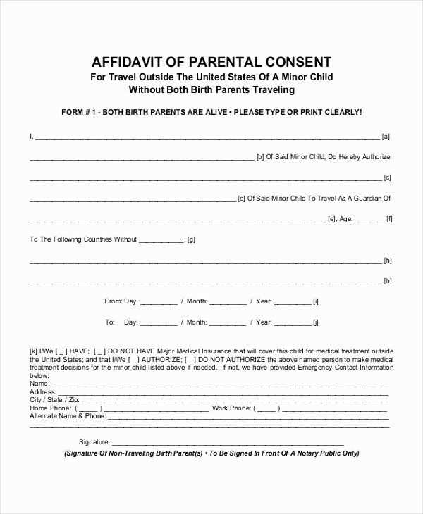 medical consent letter for grandparents template