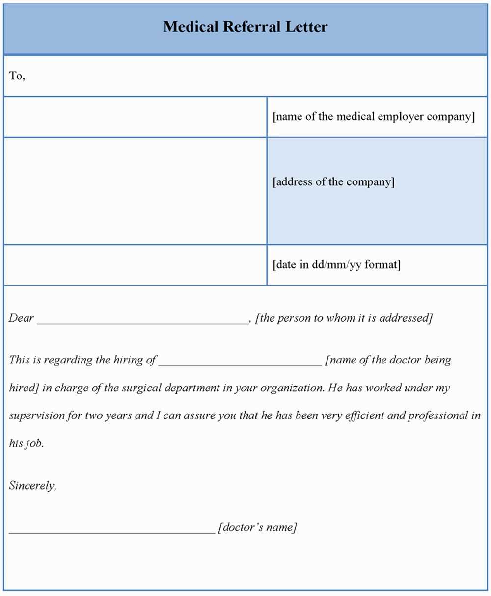 medical consultation letter template