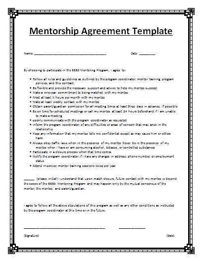 mentorship letter template