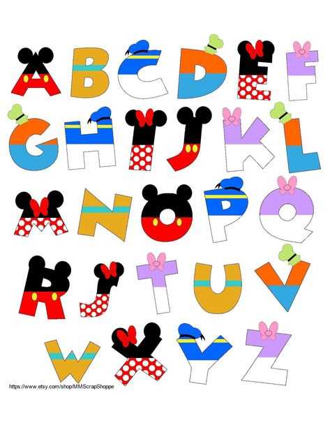 mickey letter template