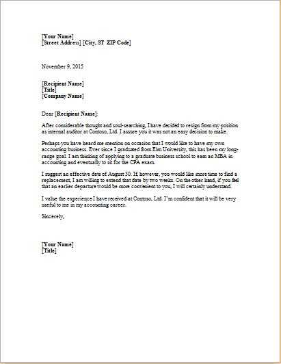 microsoft letter templates business