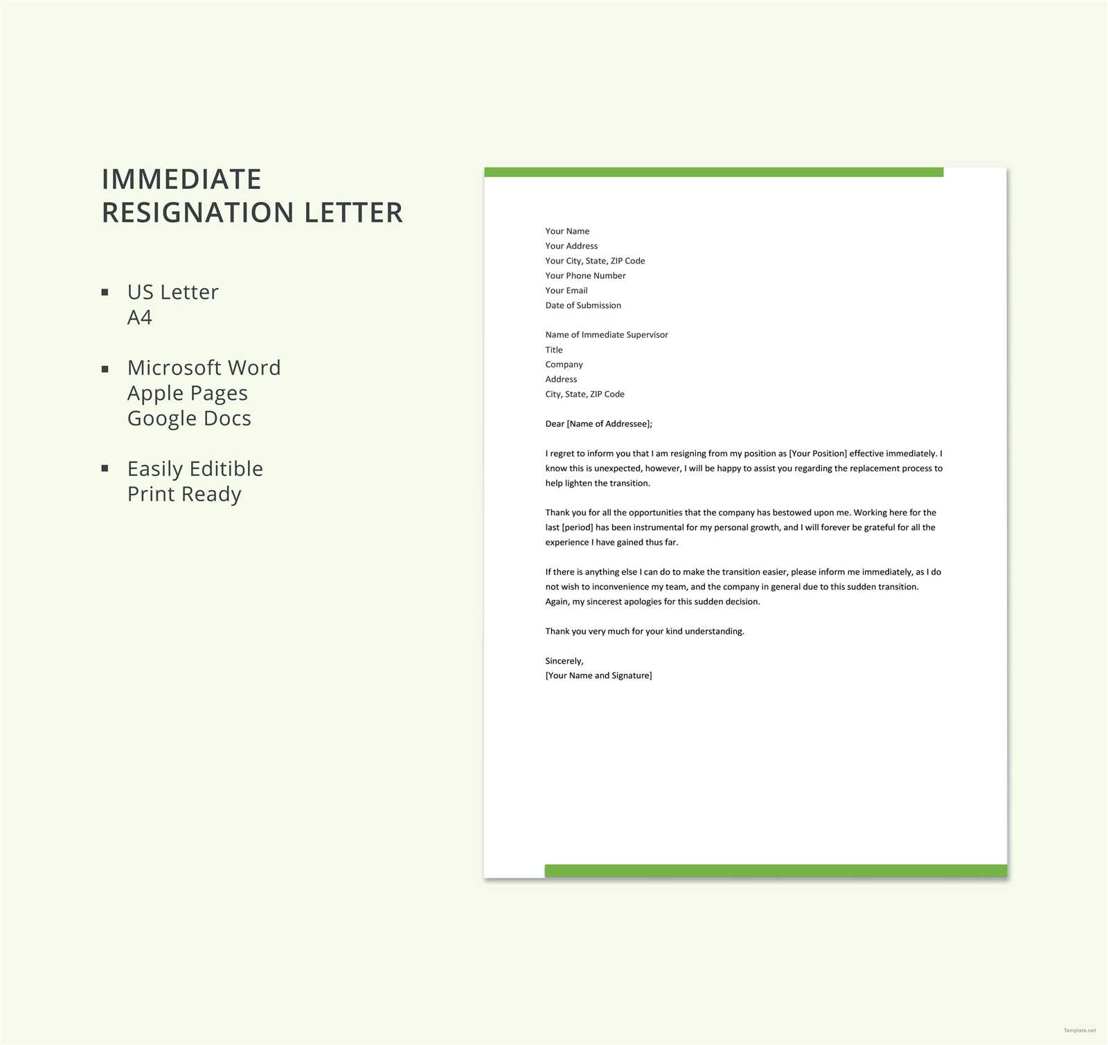 microsoft resignation letter template