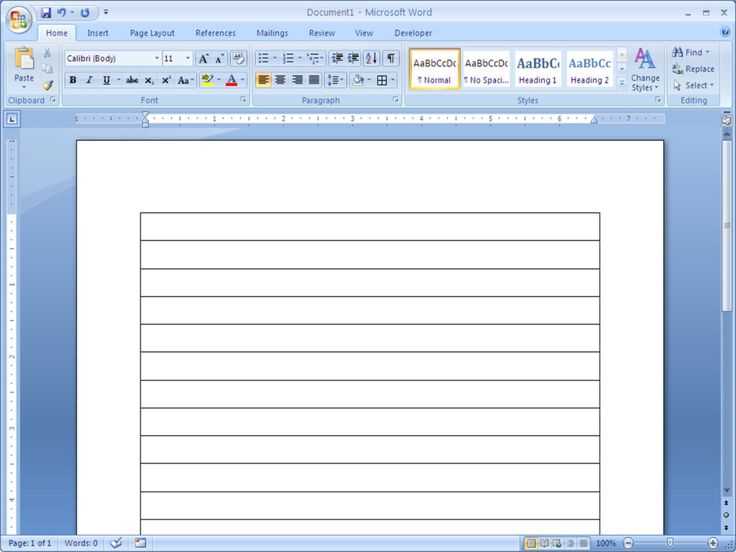 microsoft word 2007 letter template