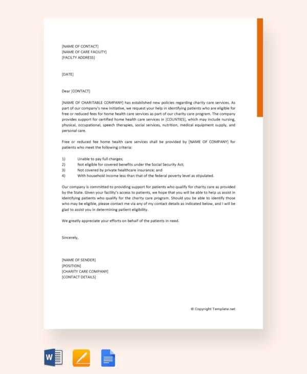 mission support letter template