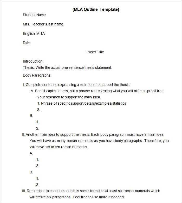 mla letter format template