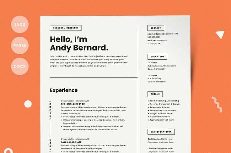 modern resume cover letter template