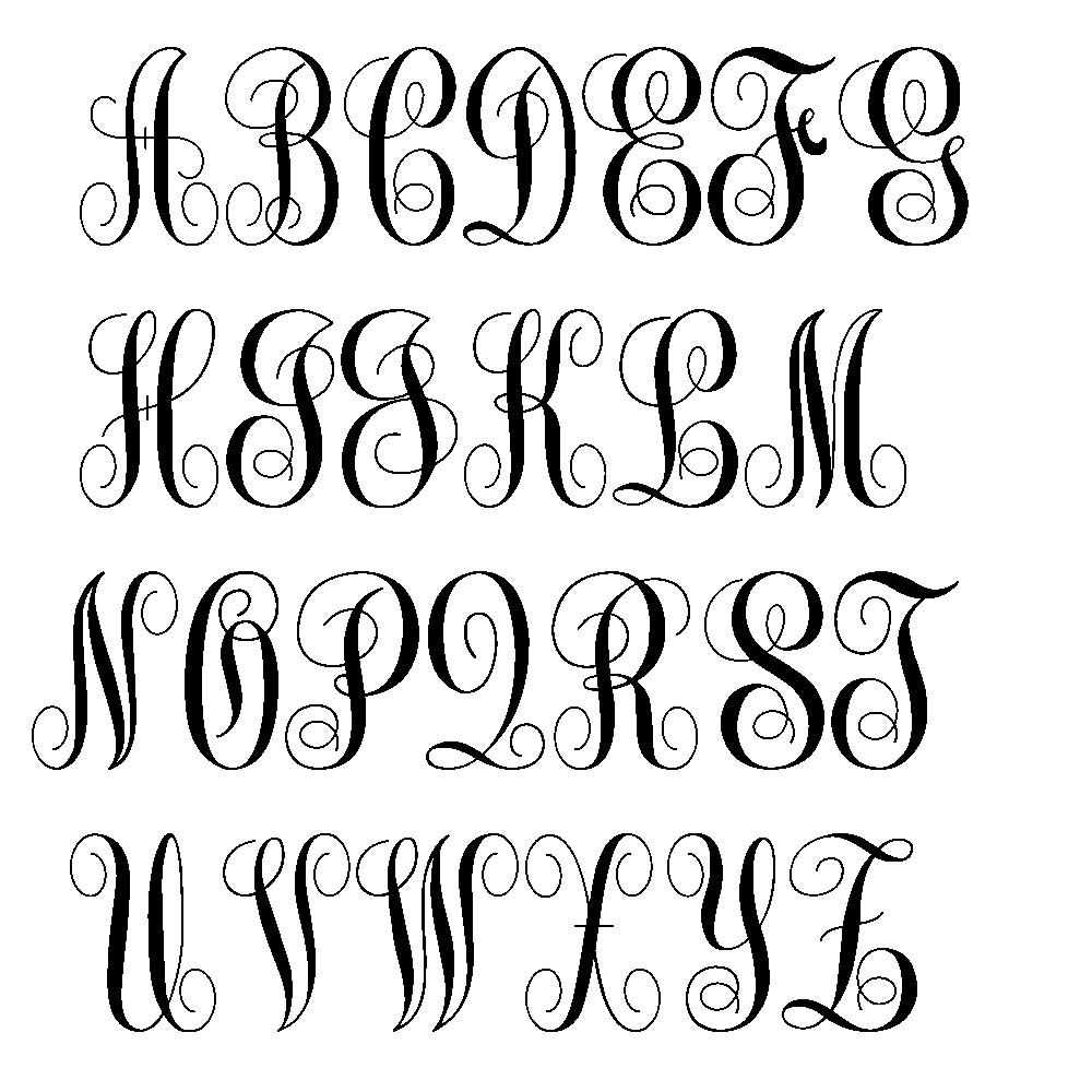 monogram letter template printable