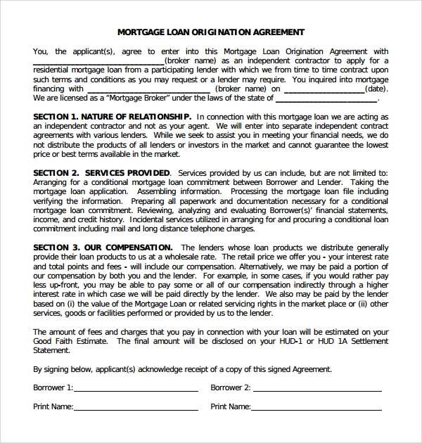 mortgage loan commitment letter template