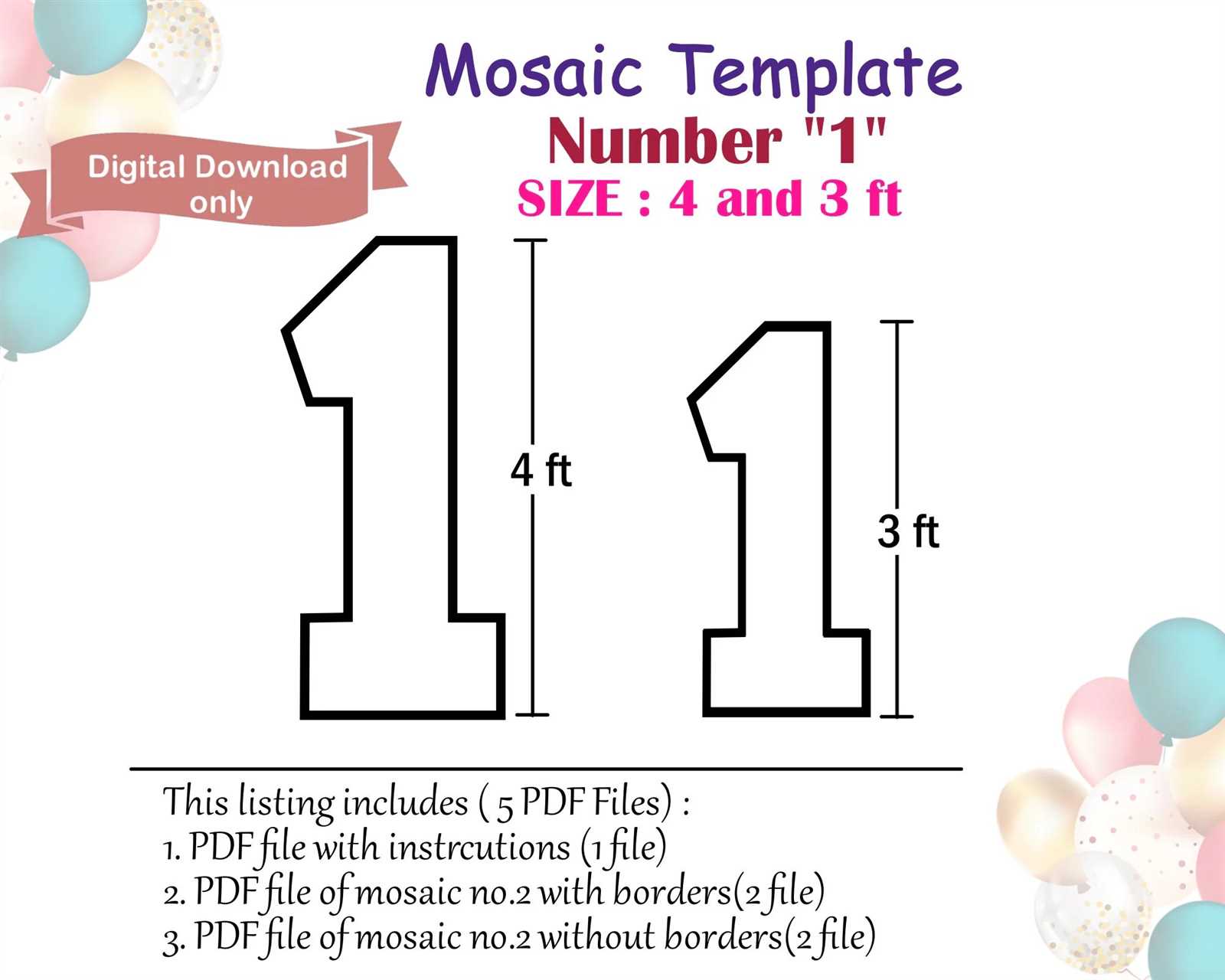 mosaic letter templates free