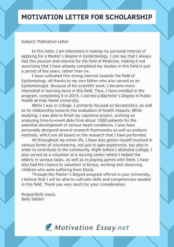 motivation letter for job template