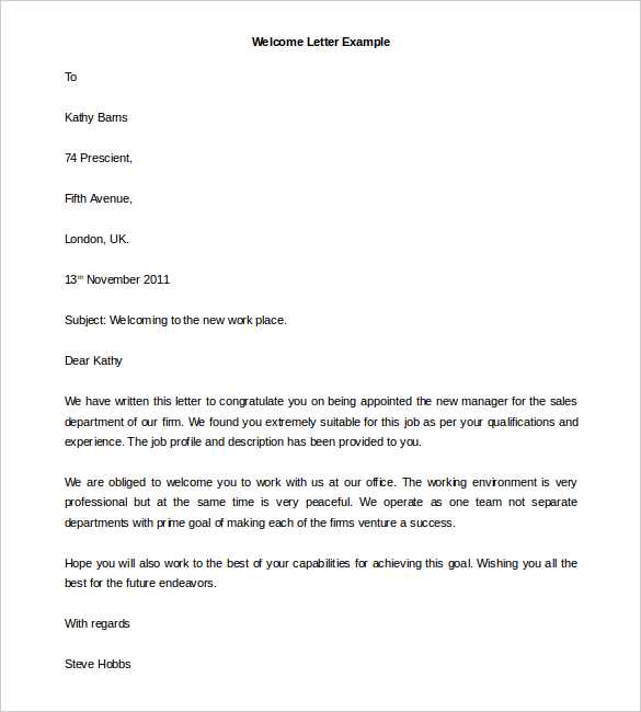 new client new customer welcome letter template