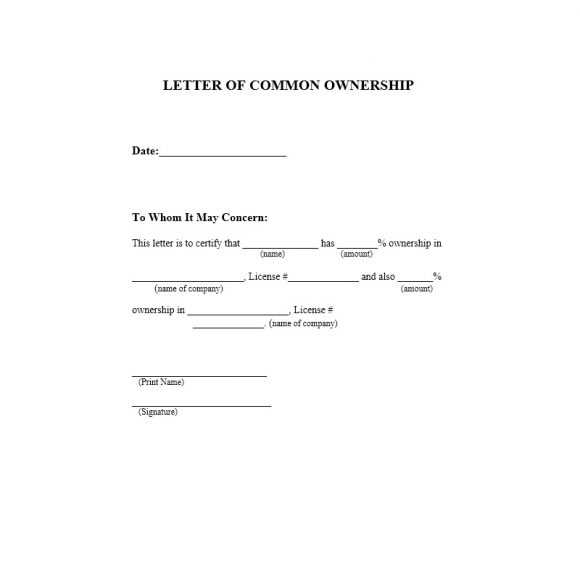 new ownership letter template