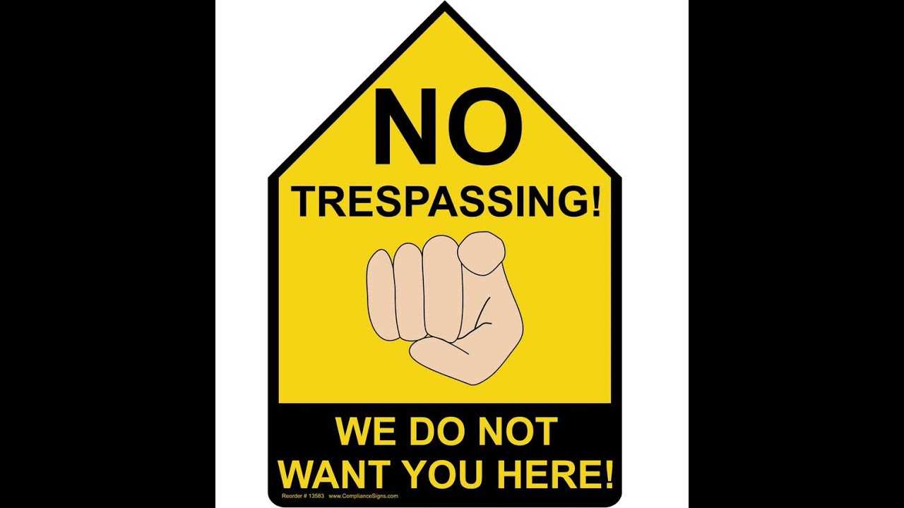 no trespassing letter template