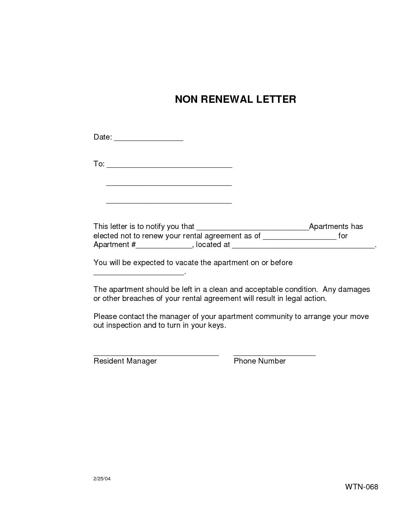 non attendance letter template