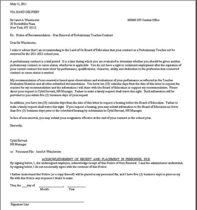 non renewal insurance letter template