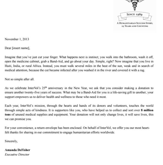 nonprofit solicitation letter template