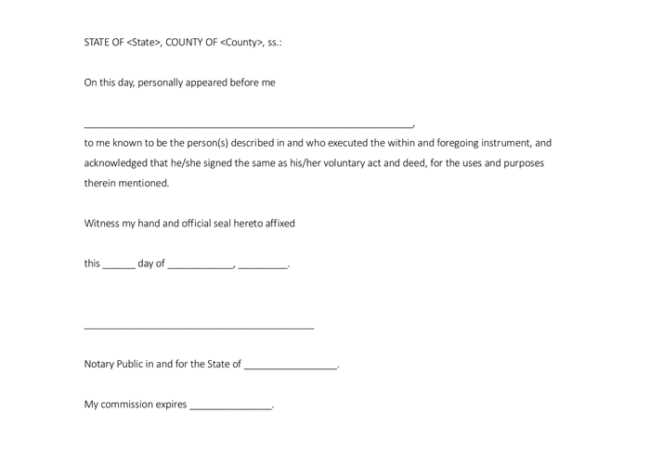 notarized letter template florida