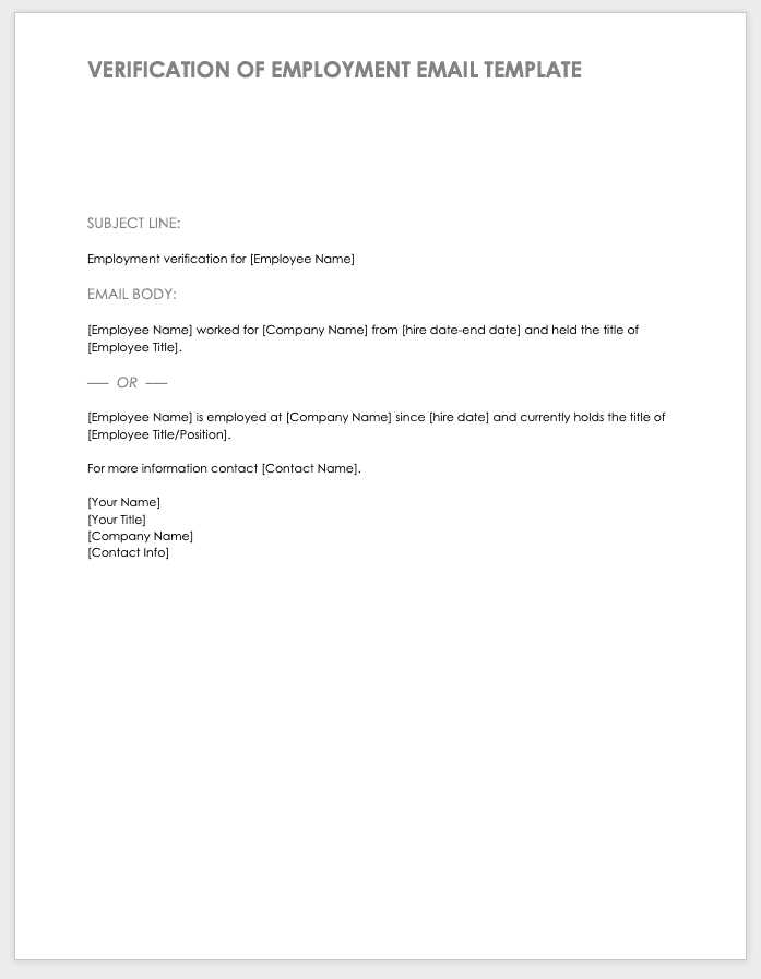 oci employment letter template