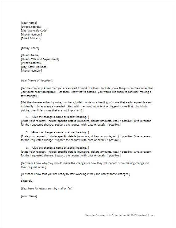 offer letter email template