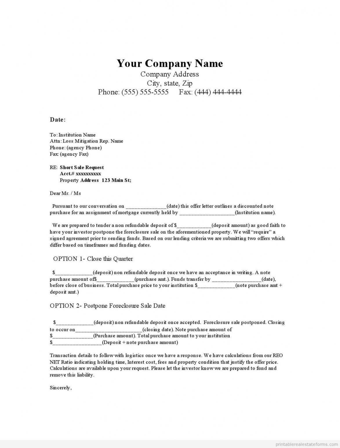 offer letter for property template