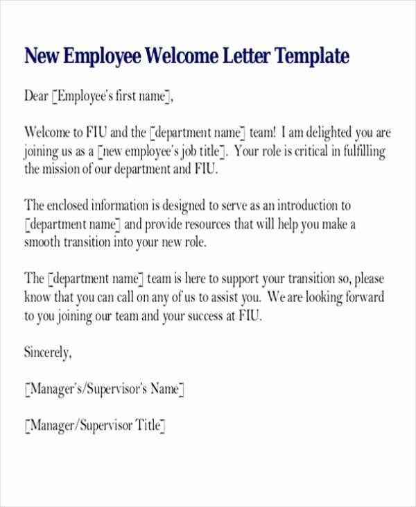 onboarding welcome letter template