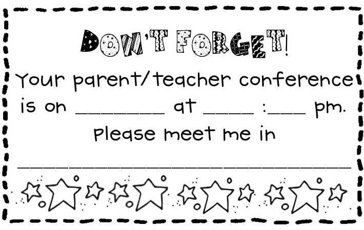 parent conference letter template