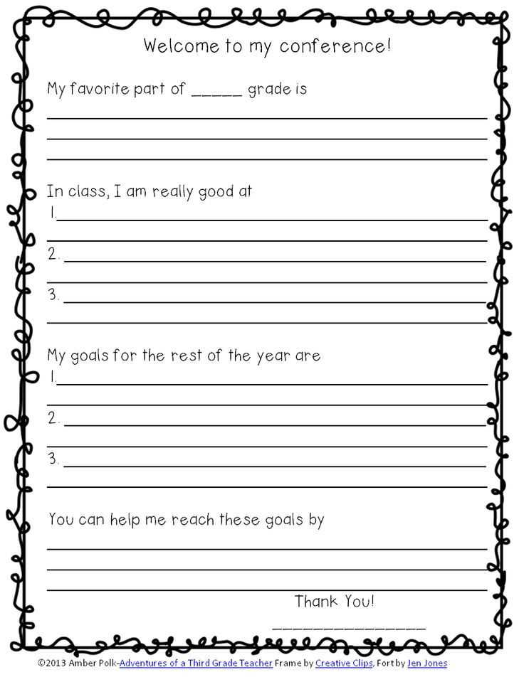 parent teacher conference letter template