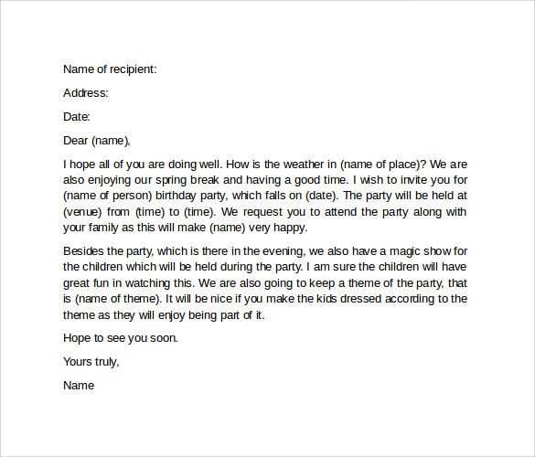 party wall letter template