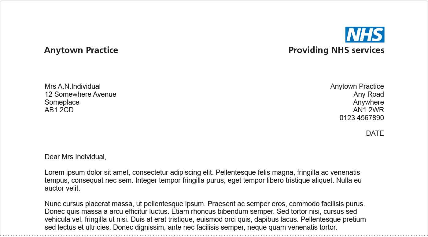 patient discharge letter template nhs