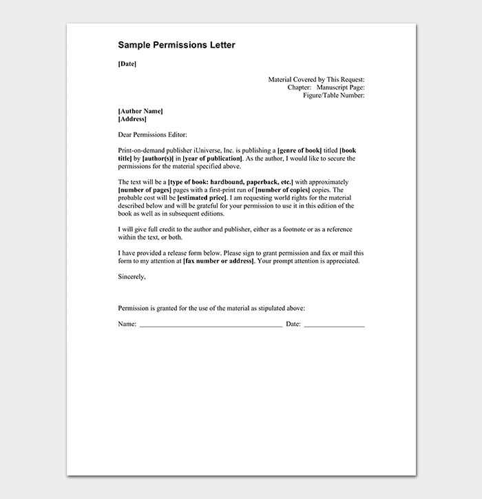 permission to shoot on land letter template