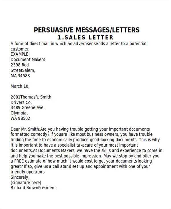 persuasive letter template