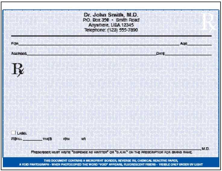 prescription request letter template