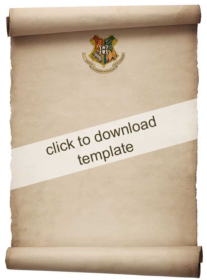 printable hogwarts letter template