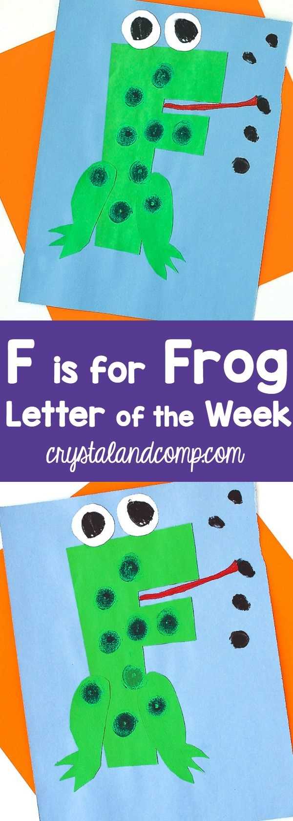 printable letter f frog craft template