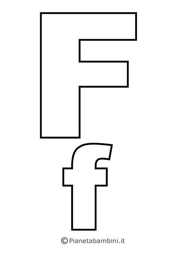 printable letter f template