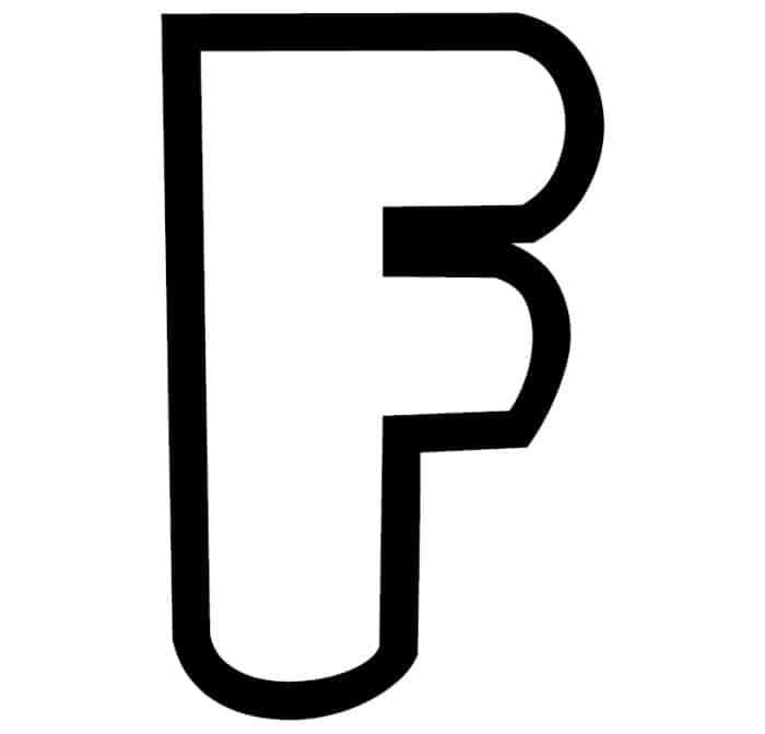 printable letter f template