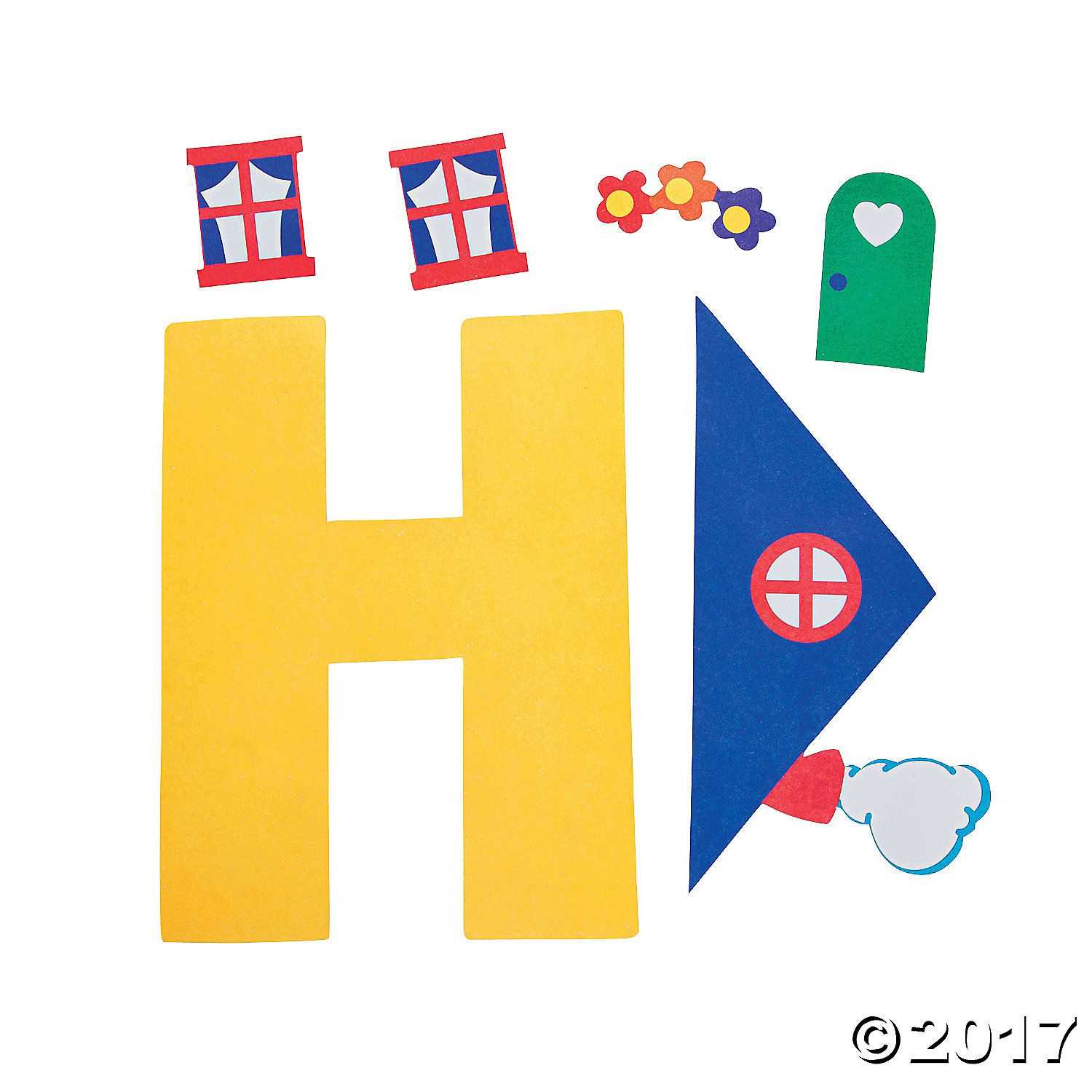 printable letter h craft template