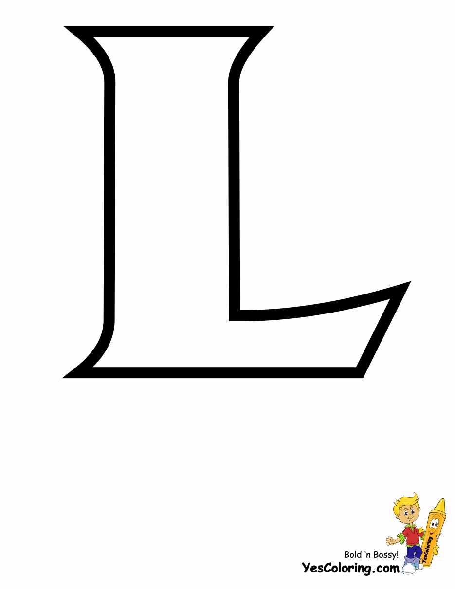 printable letter l template