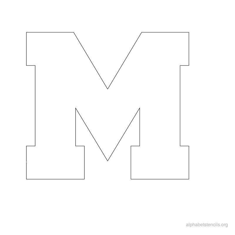 printable letter m template