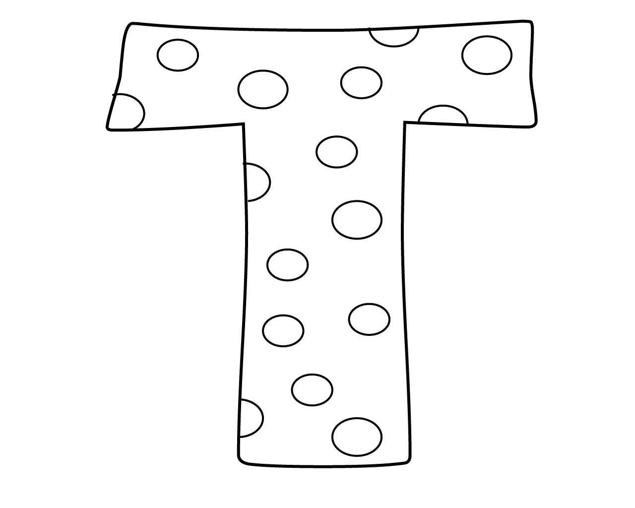 printable letter t template