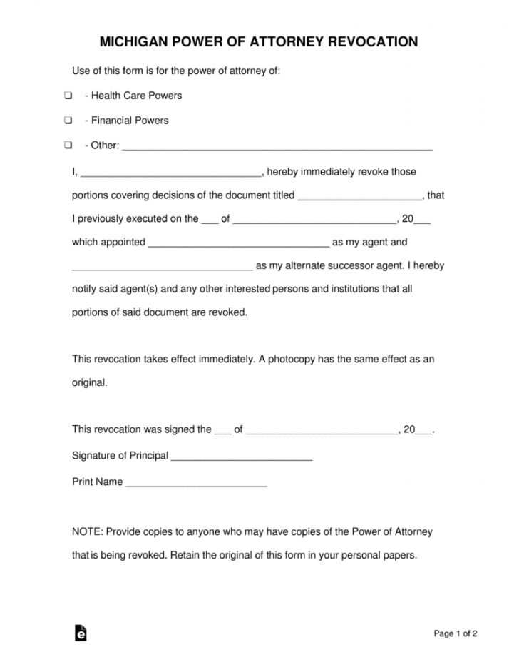 printable power of attorney resignation letter template