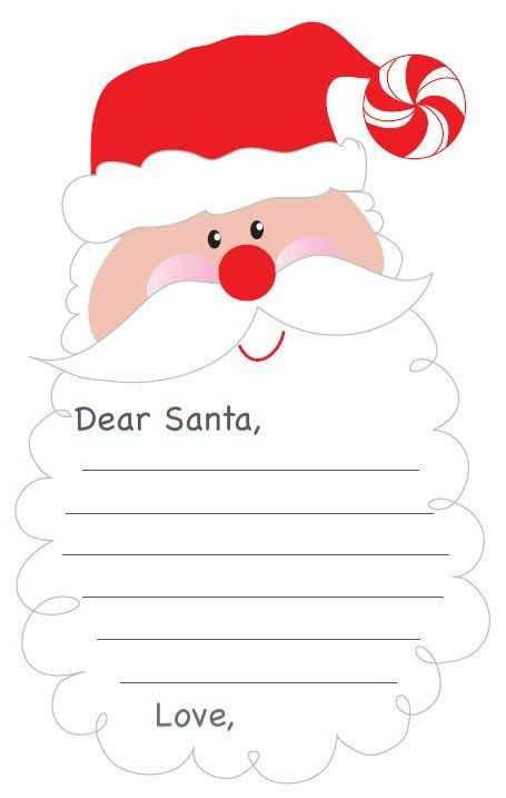 printable santa claus letter template